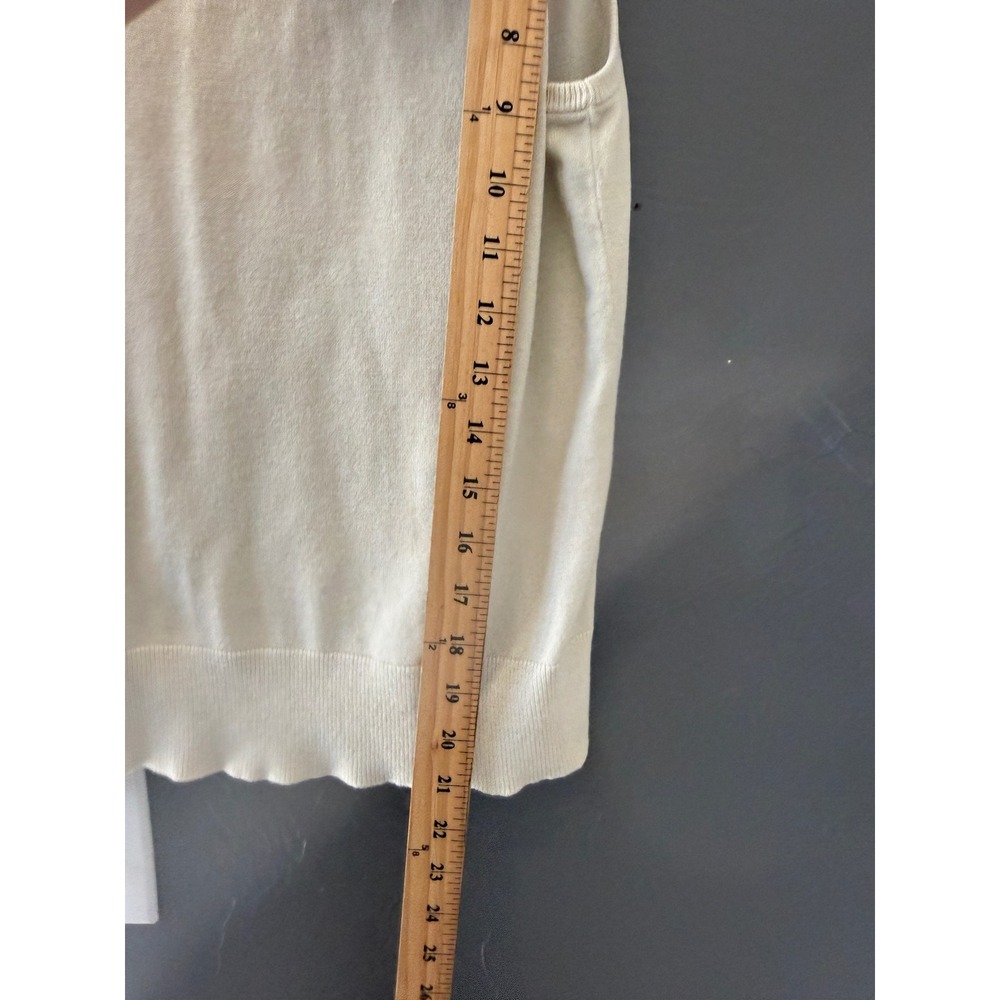 Judith Hart Y2k Cream Silk Blend Beaded Sequin Sleeveless‎ Knit Shell M - Picture 7 of 7